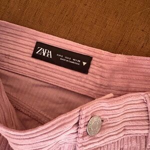 Zara Blush Corduroy Trousers